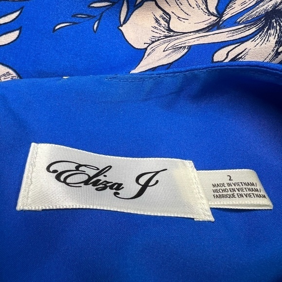 ELIZA J Faux Wrap Maxi Dress Blue 2 - Picture 9 of 11